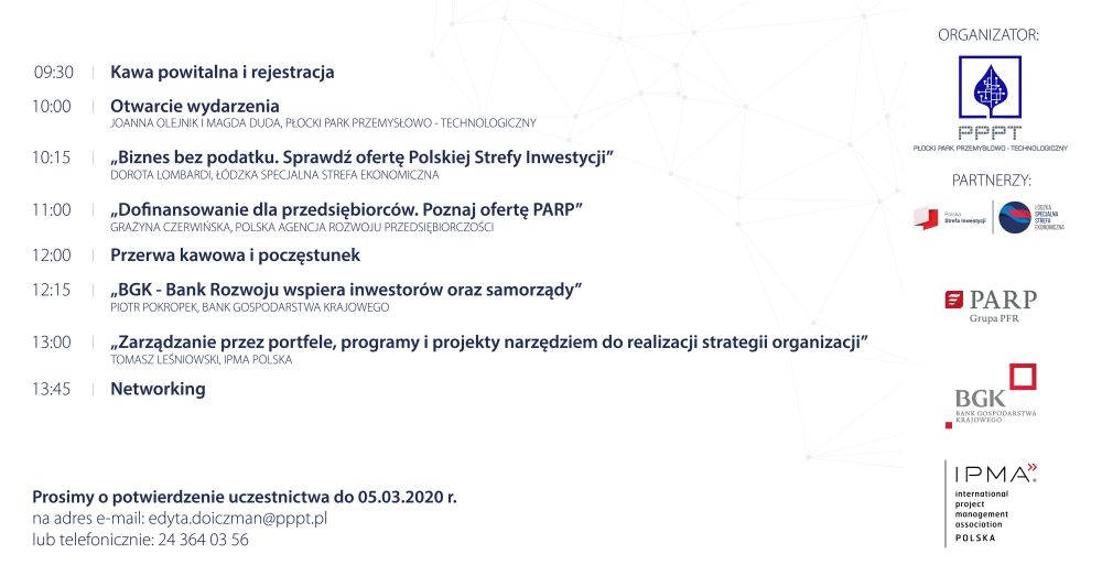 Agenda konferencji PPPT 12 03 2020