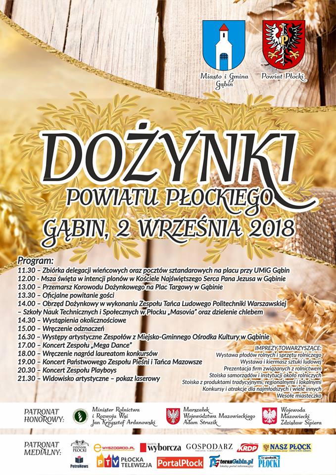 dozynki powiatu plockiego 2018 gąbin