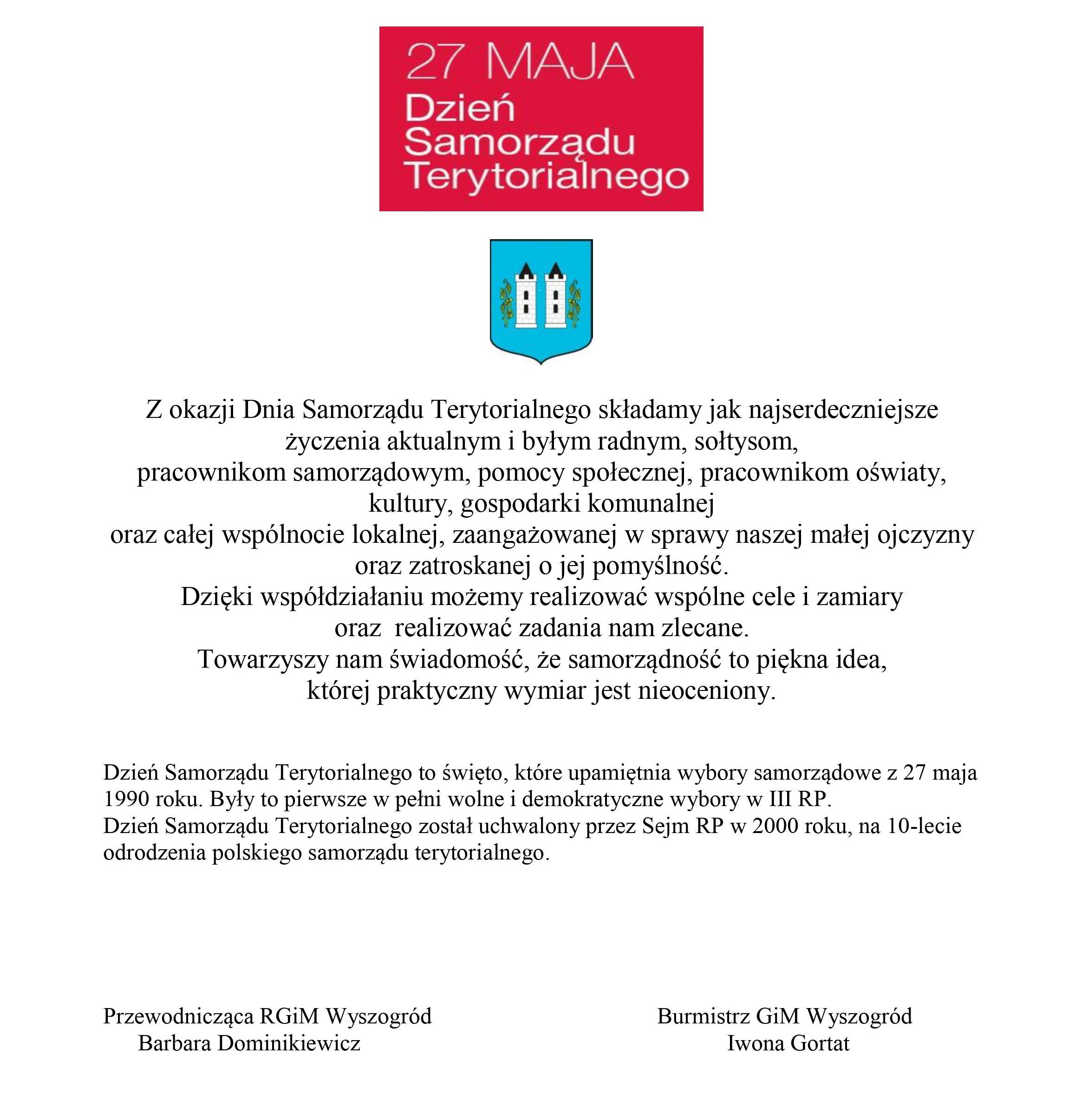 zyczenia dzien samorządu terytor